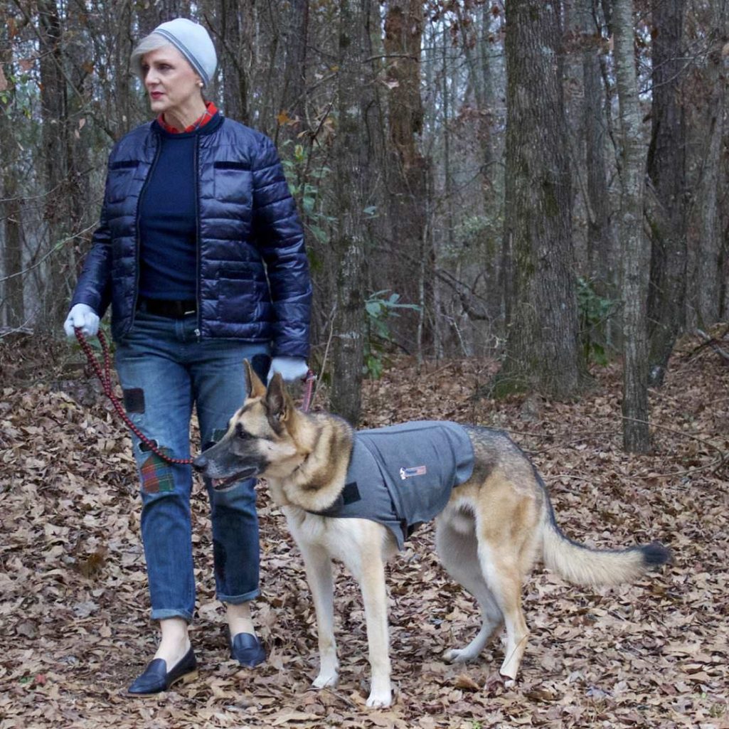 talbots puffer jacket, ralph lauren patchwork denim, j.crew plaid shirt, everlane loafers