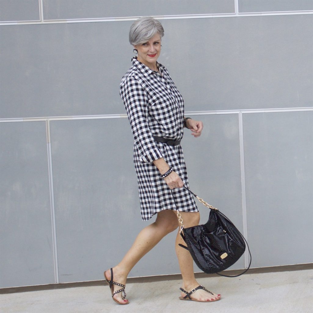 gingham shirtdress