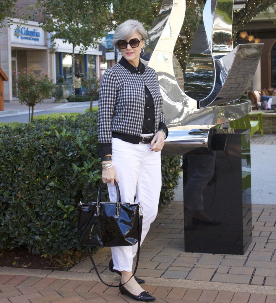 gingham coat + fall day | checkmate | Style at a Certain Age