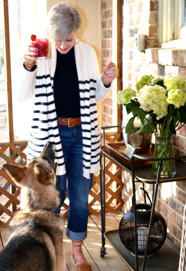 boden sweater, j.crew striped cardigan, j.crew boyfriend jeans, soludos espadrilles, tory burch bracelet