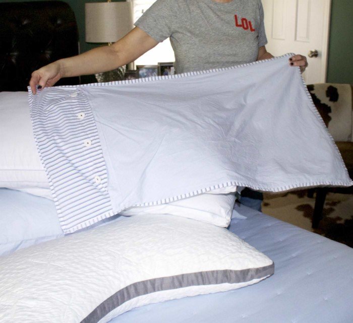 west elm organic bedding, j.crew denim and graphic tee