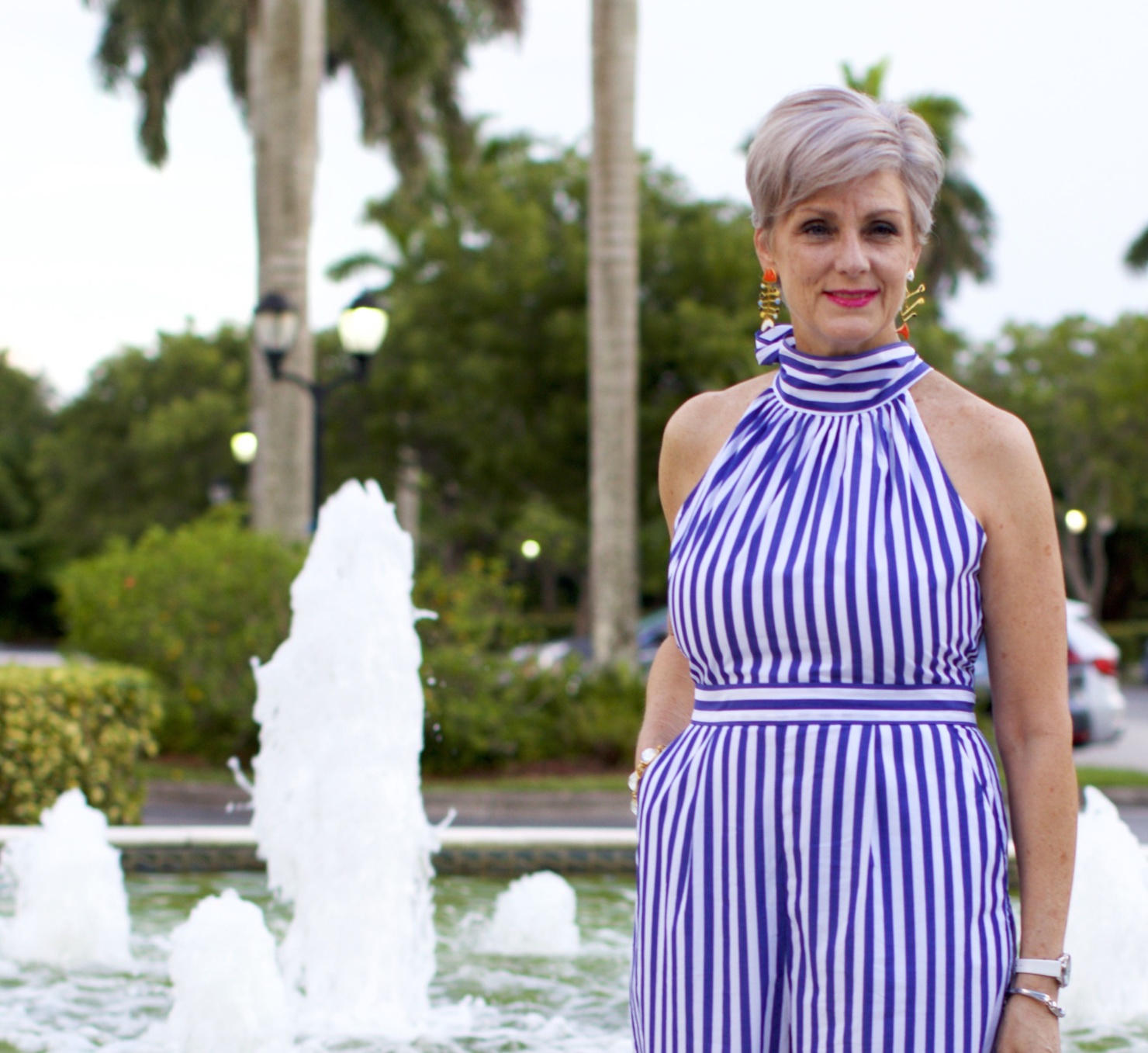 stripe jumpsuit