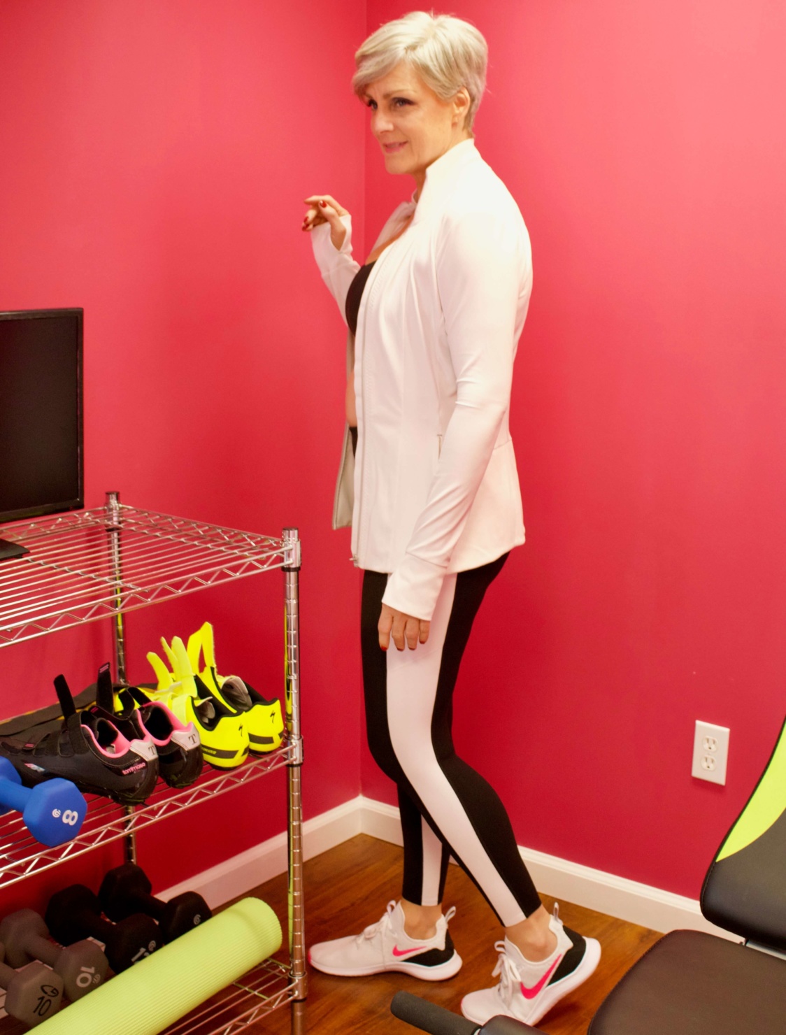 beth from Style at a Certain Age wears workout gear from Athleta