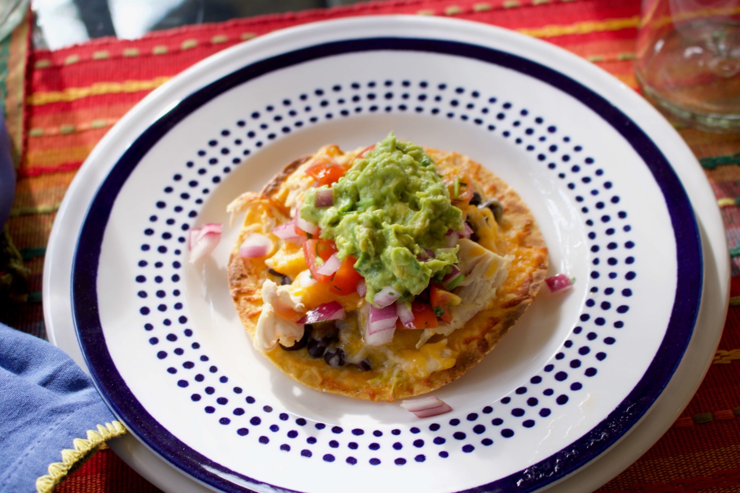 nacho chicken tostada