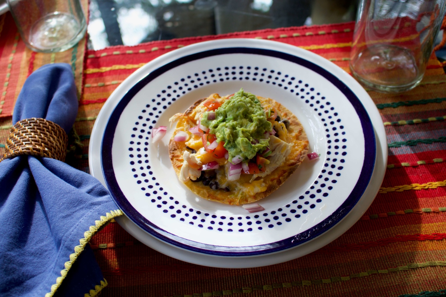 nacho chicken tostada