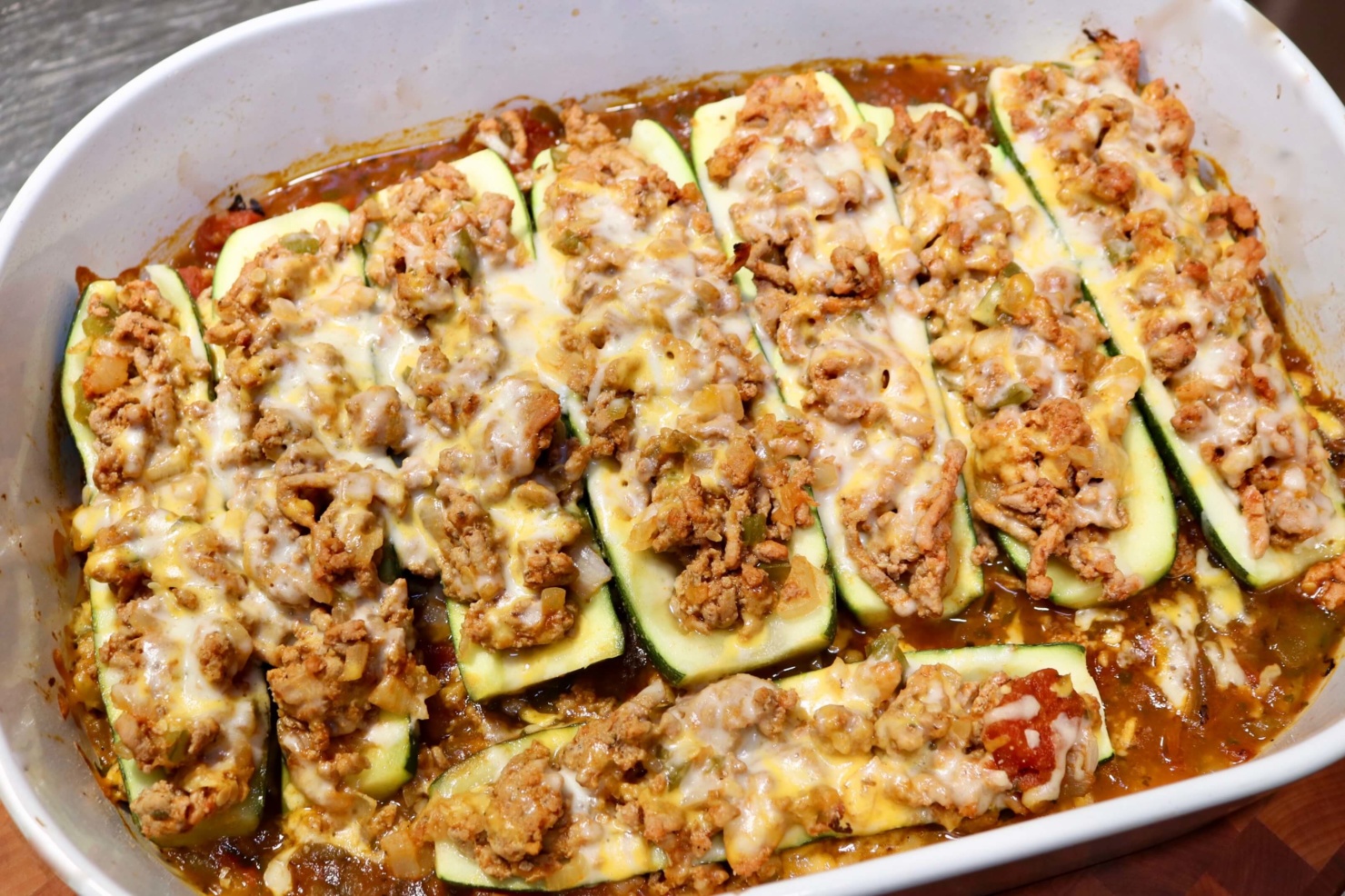 taco stuffed zucchini boats