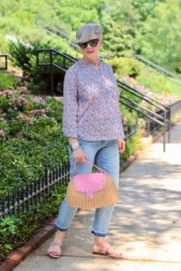 how to wear a J. Crew liberty print with jeans