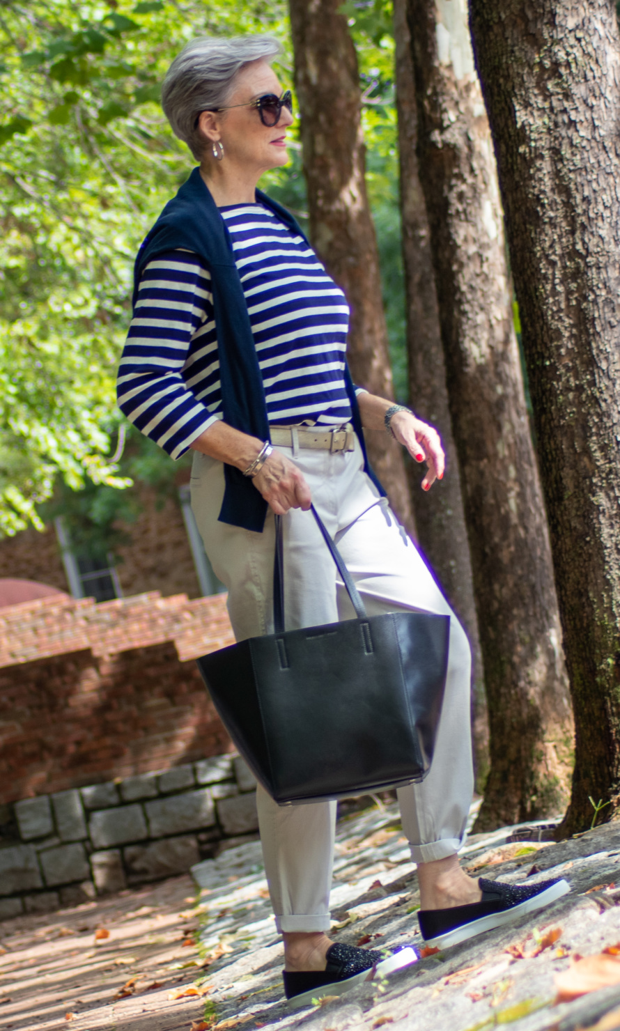 classic stripes and chinos