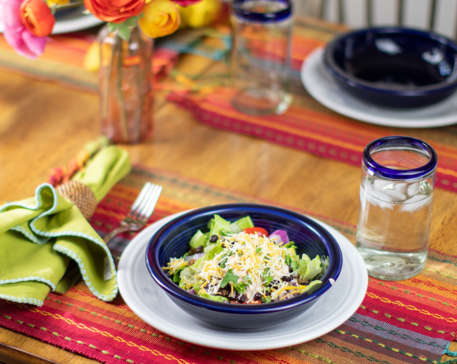 taco salad and margaritas