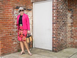 preppy blazer with a color pop