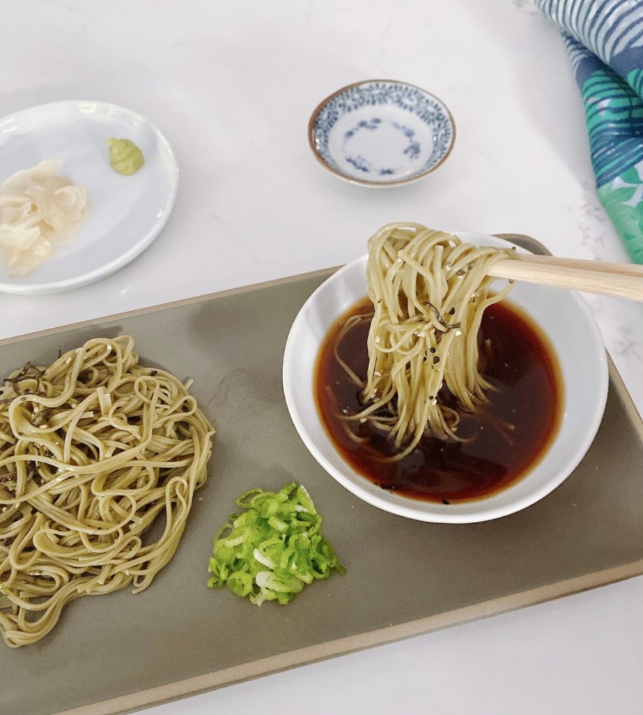 cold soba with miso eggplant | kelly’s kitchen