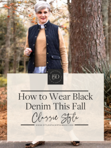 how to wear black denim this fall