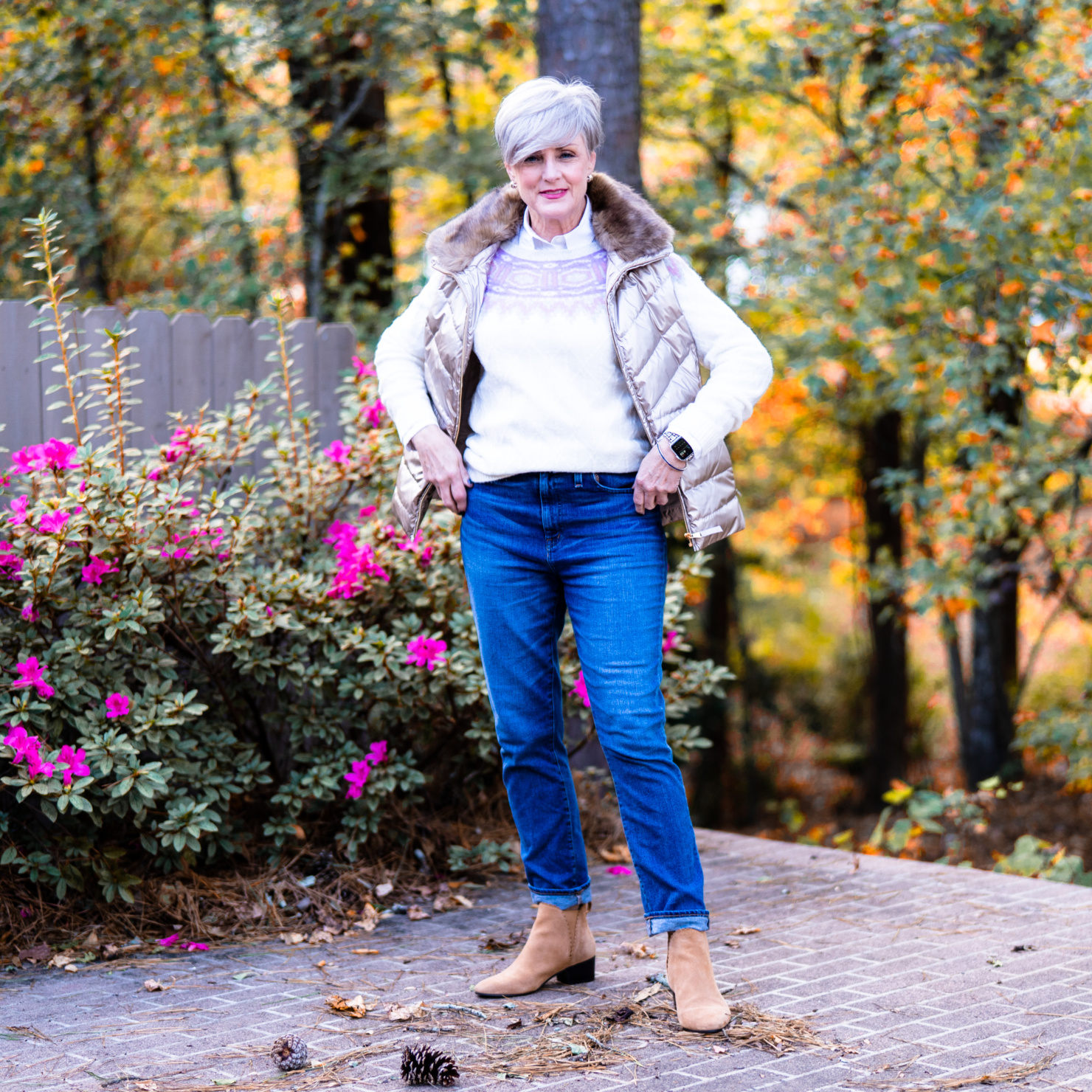 perfectly preppy puffer vest