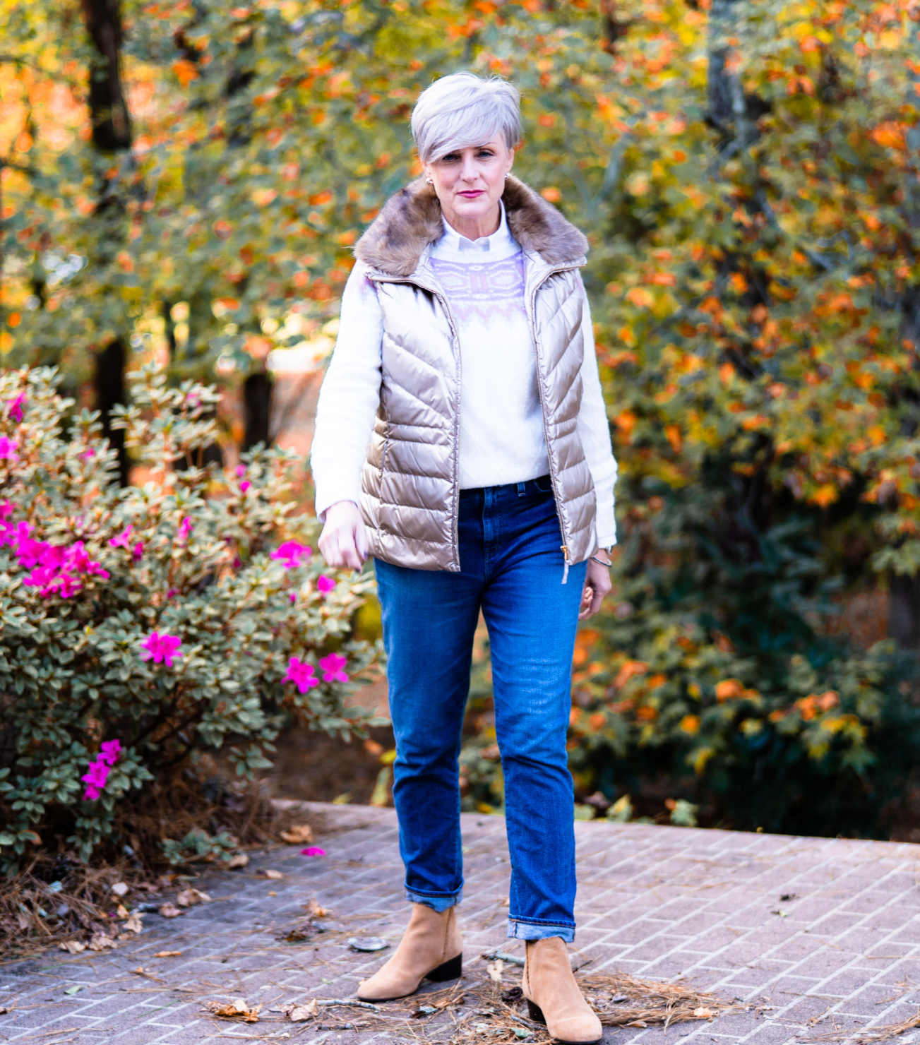 perfectly preppy puffer vest