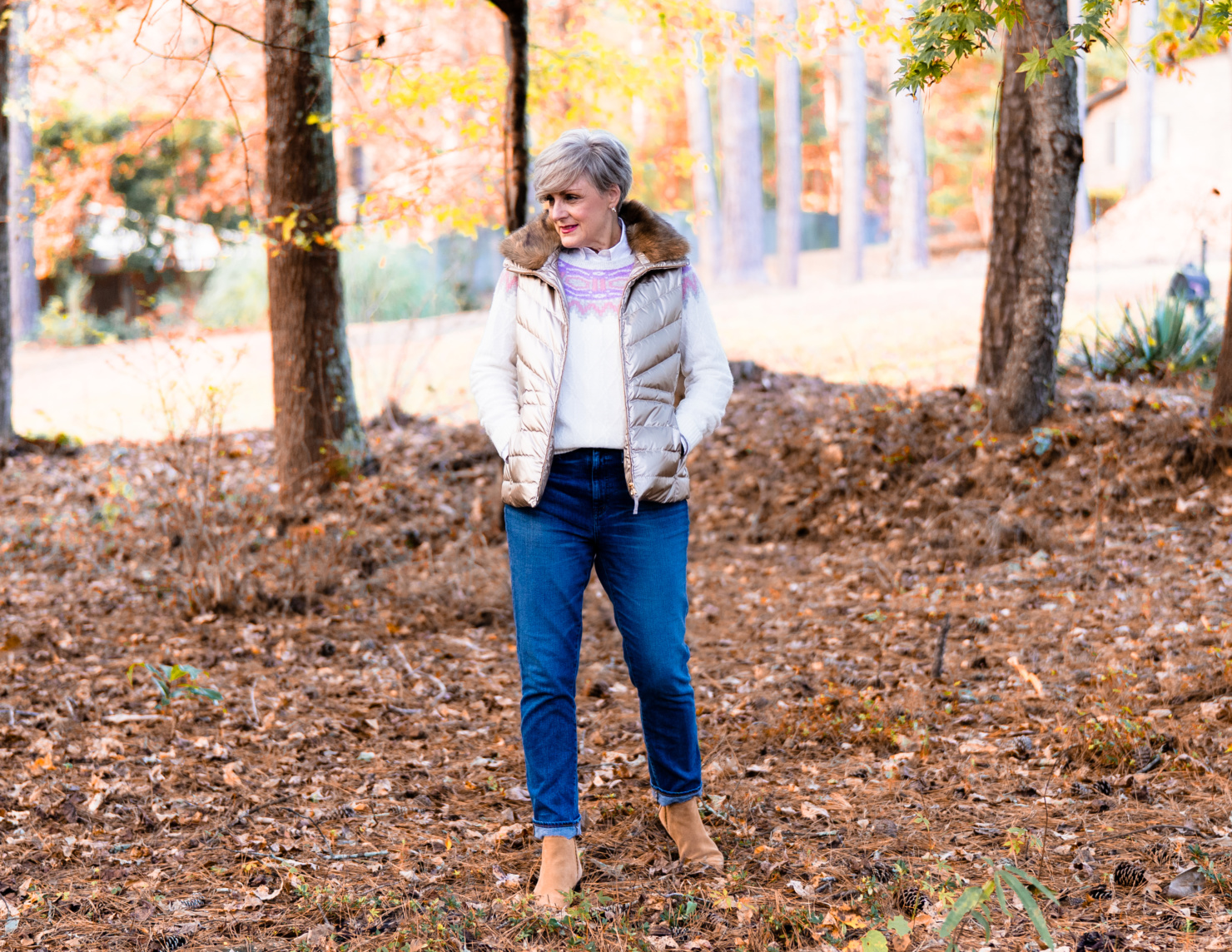 perfectly preppy puffer vest