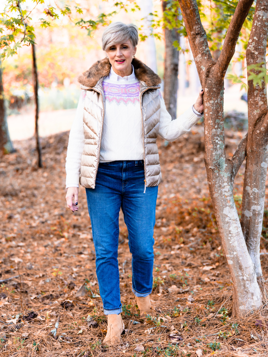 perfectly preppy puffer vest