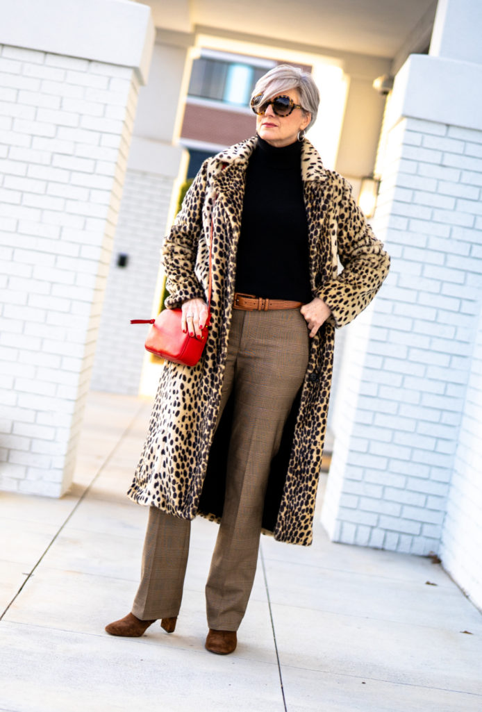 how to wear leopard with glen plaid