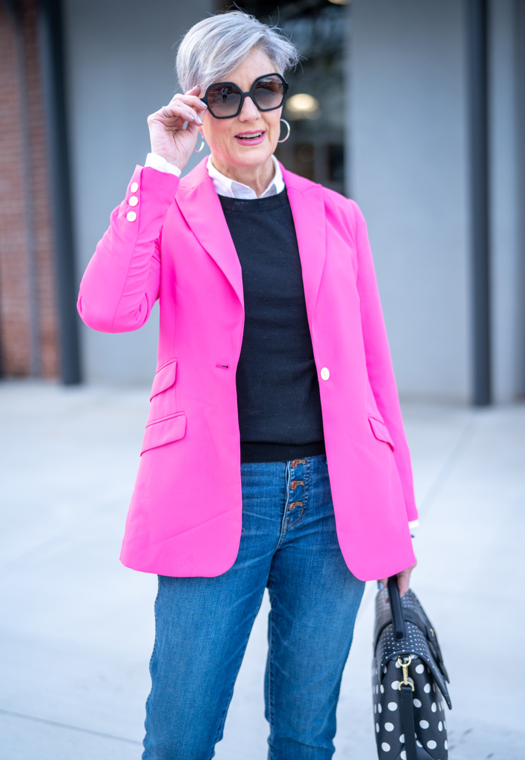 how to wear a long blazer - Style At A Certain Age