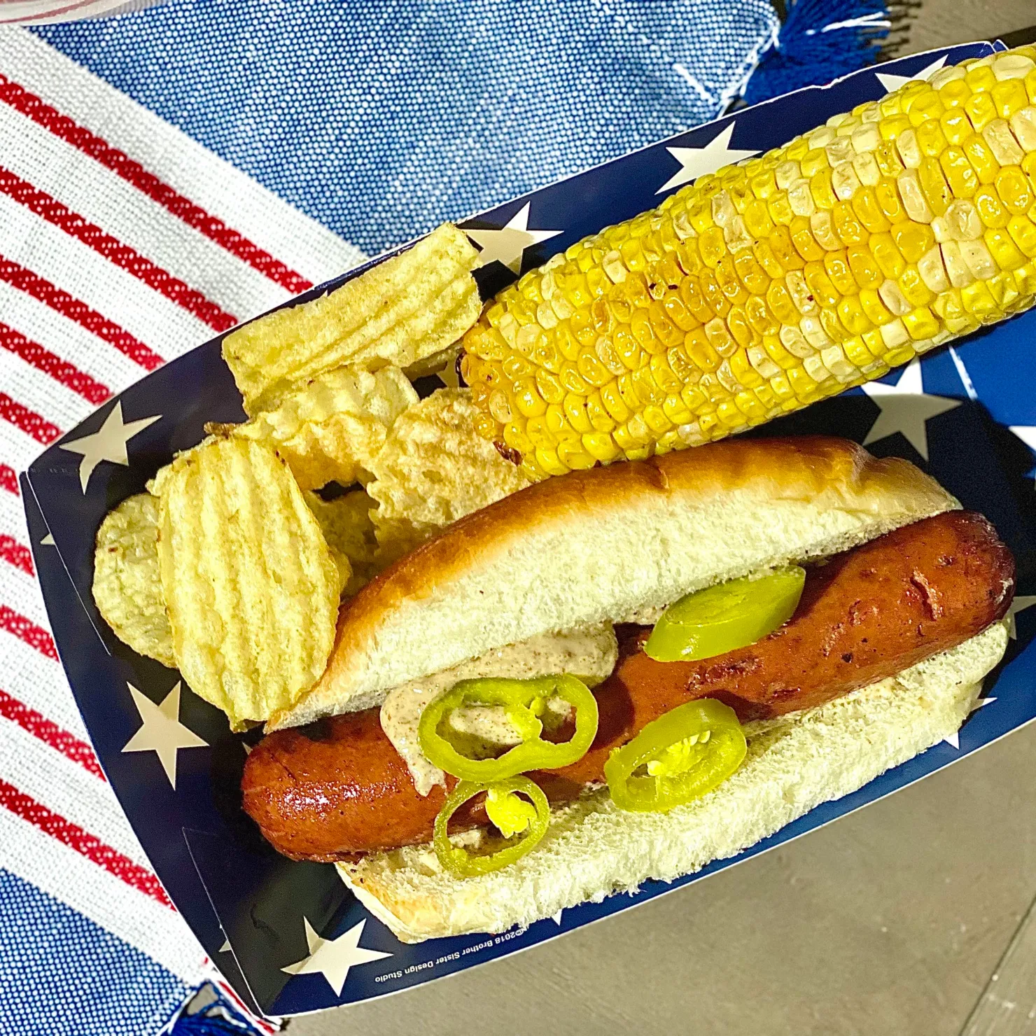 4th of July hotdogs and corn