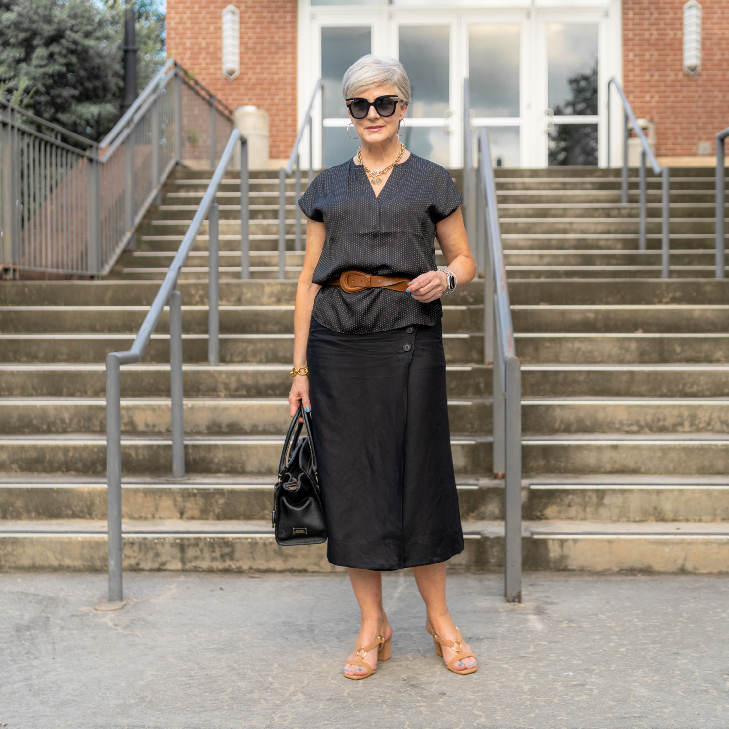 one skirt styled three ways - work - Style At A Certain Age