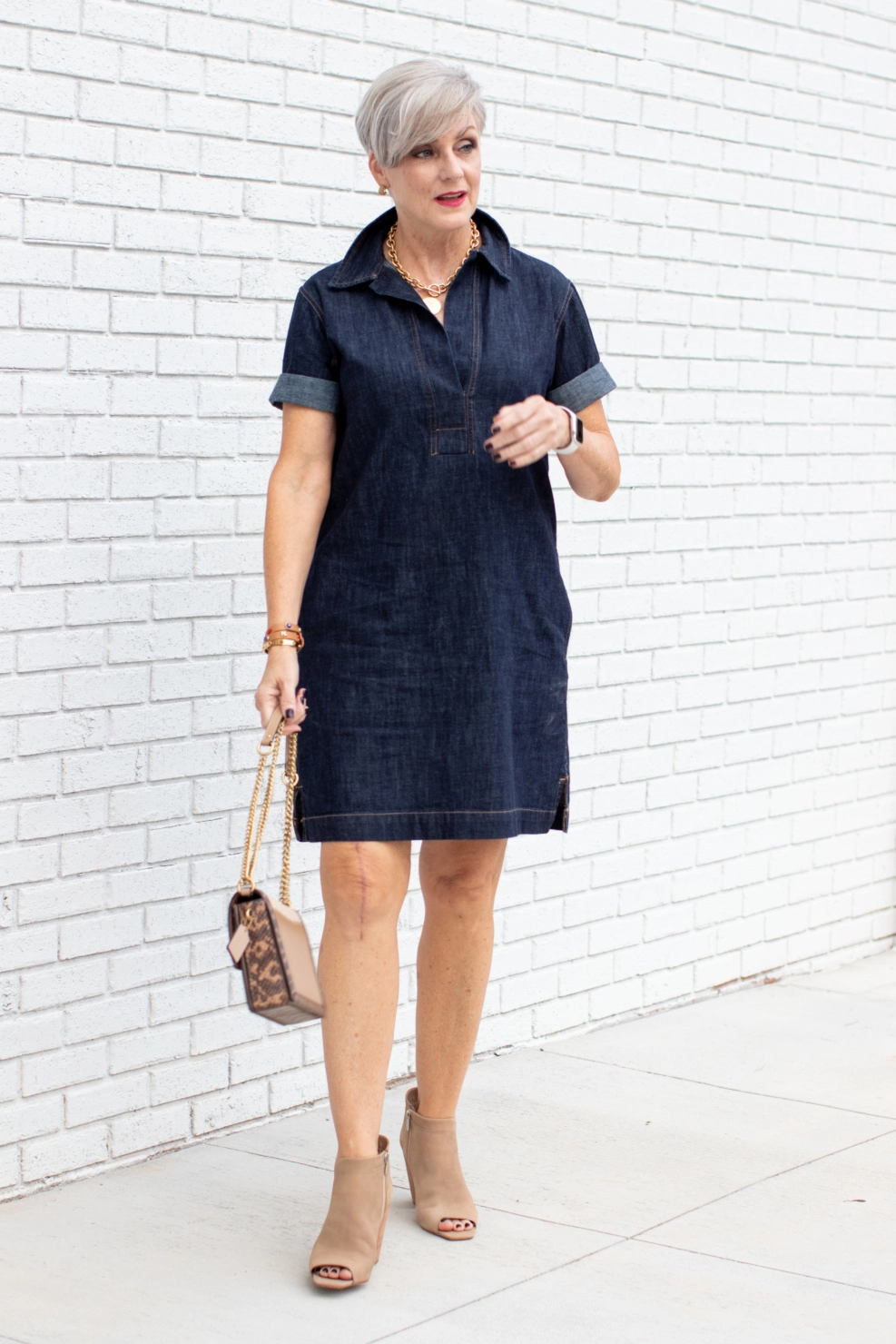 Ralph Short Sleeve Denim Dress