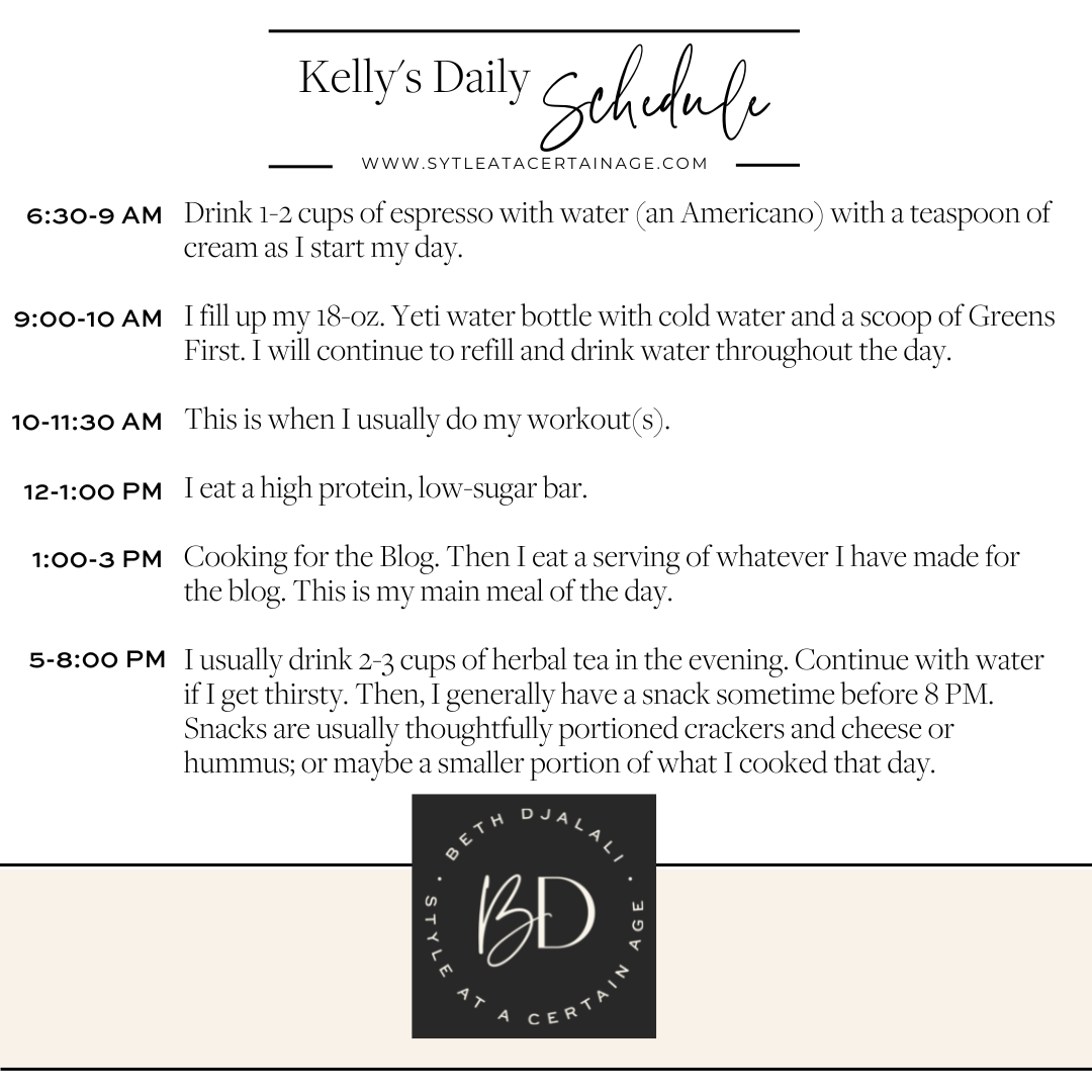 Kelly's Daily Schedule