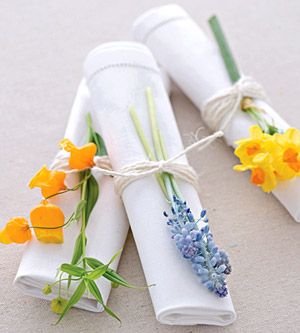 Napkin fleurs