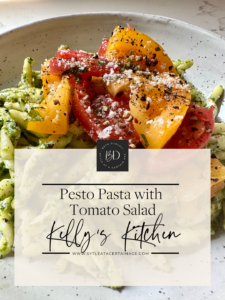 Pesto Pasta with Tomato Salad