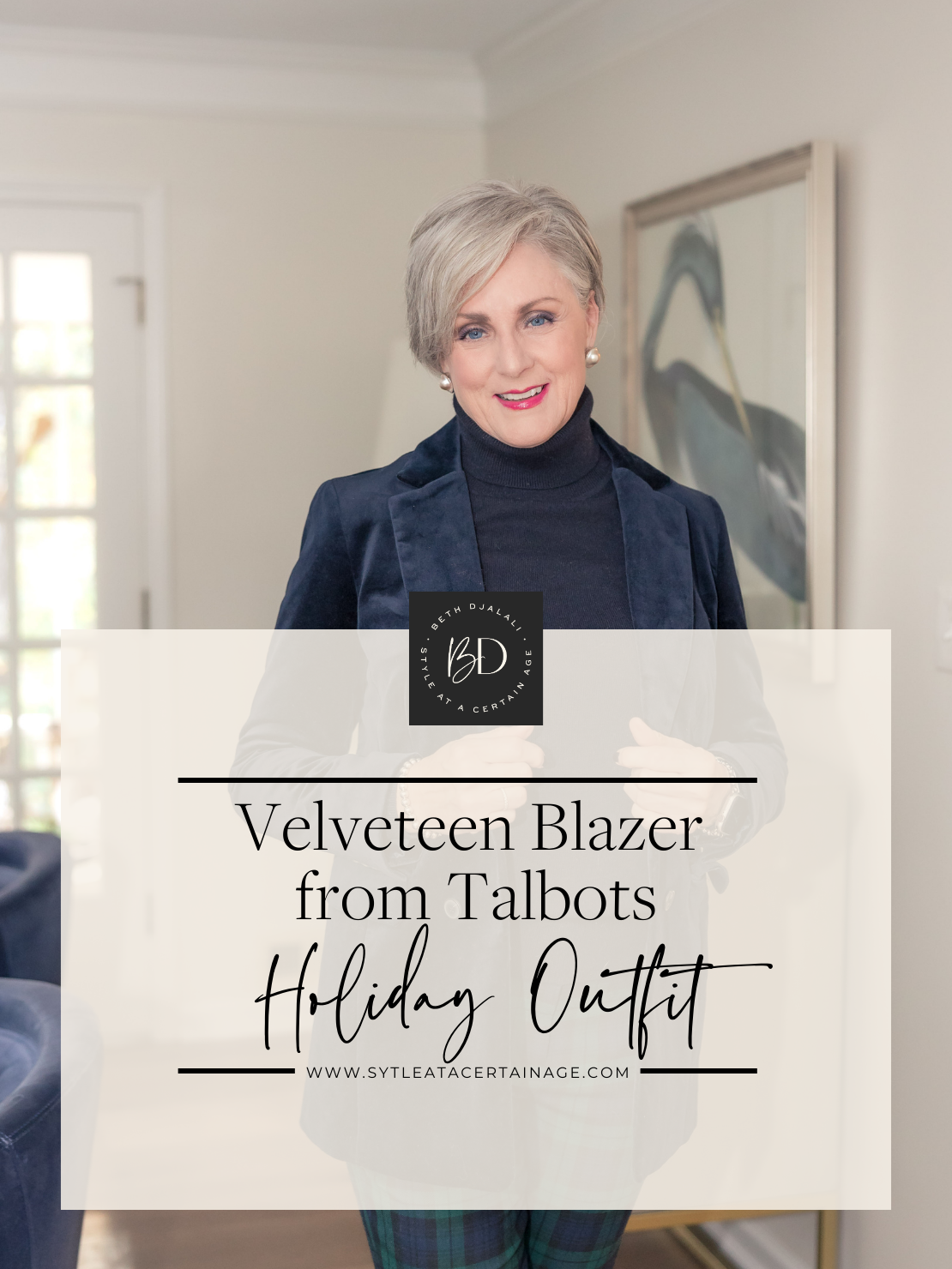 Velveteen Blazer from Talbots - Holiday Outfit