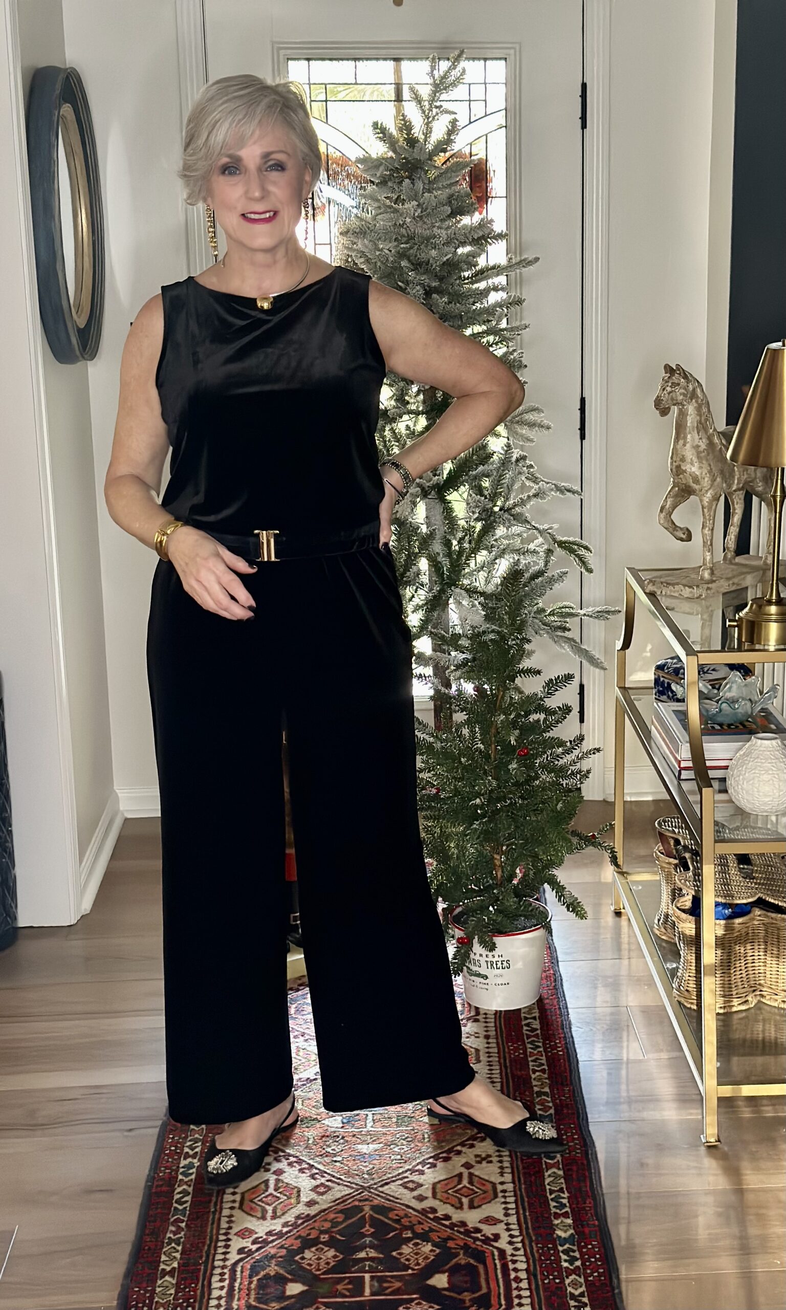 velvet jumpsuit Holiday Outfits from Chico's