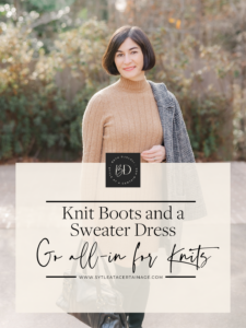 Go All-In For Knits with Knit Boots and a Sweater Dress