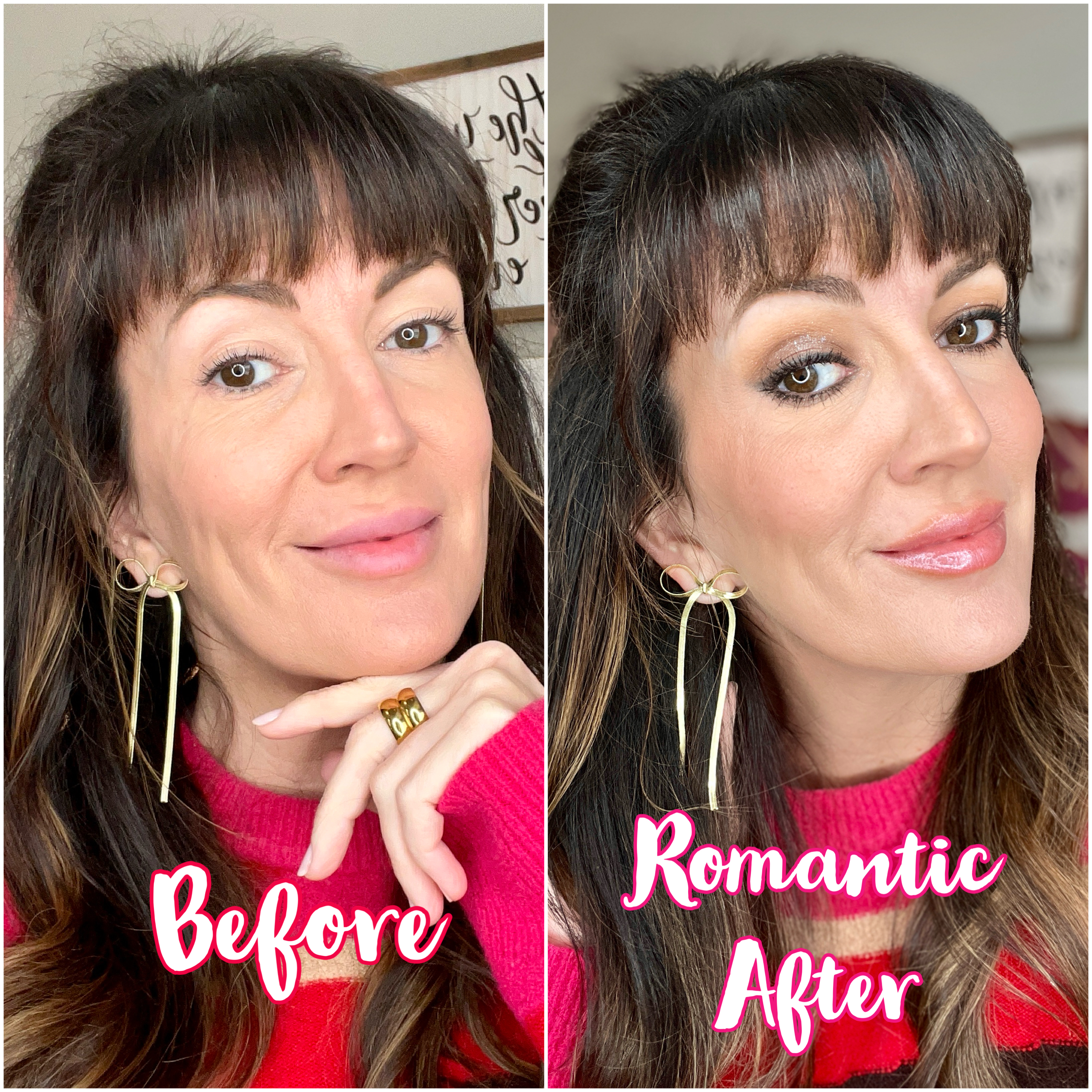 romantic look 3 before and after