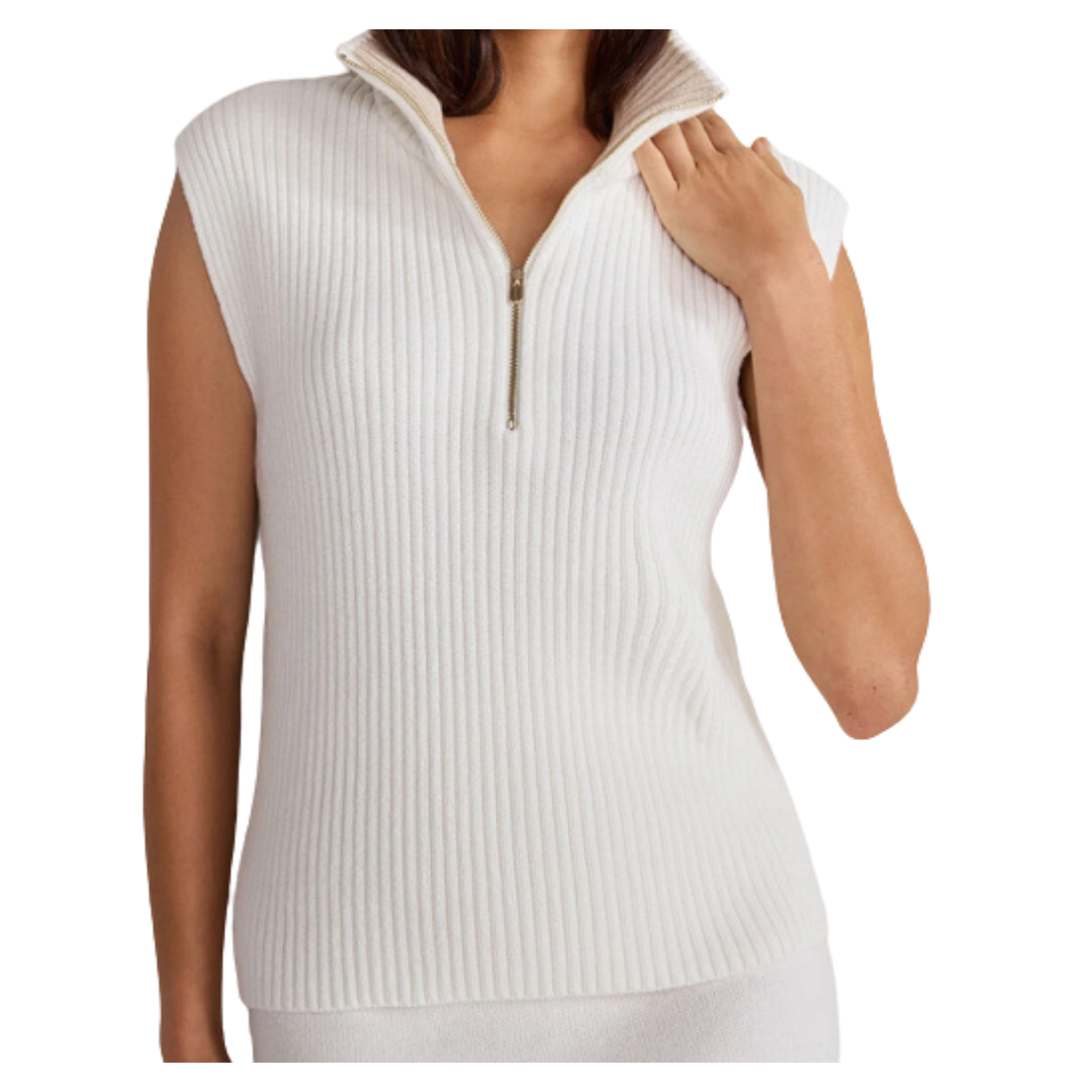 SLEEVELESS RIB HALF-ZIP | Readers' Favorites 04/28-05/05