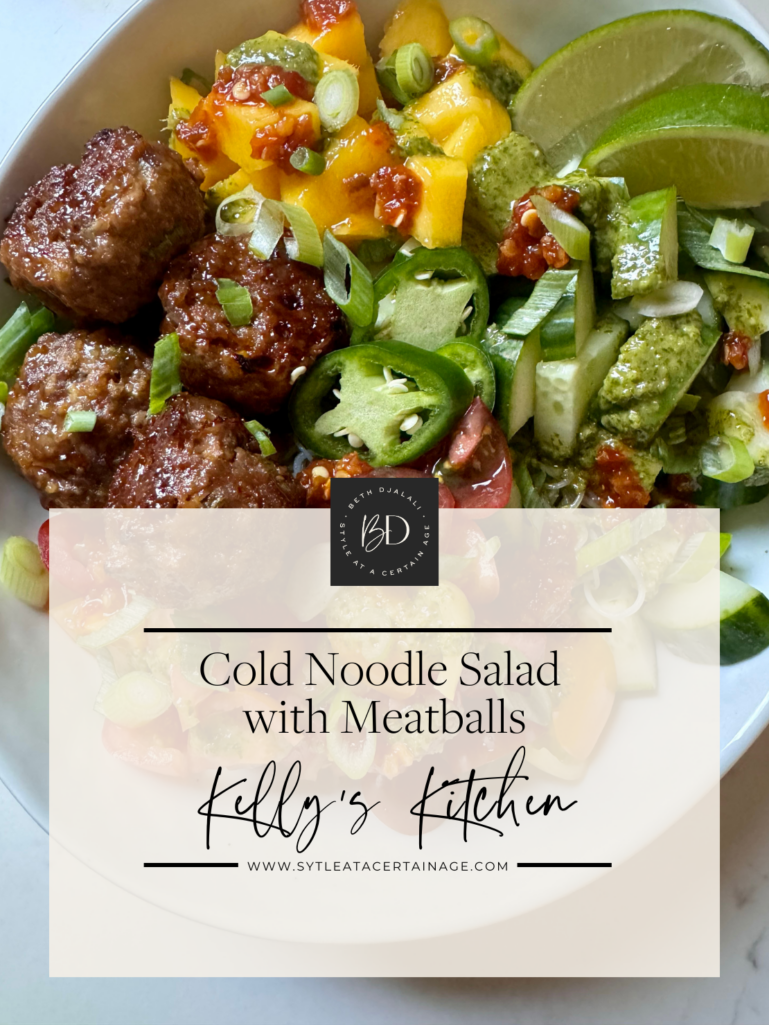 Cold Noodle Salad with Meatballs