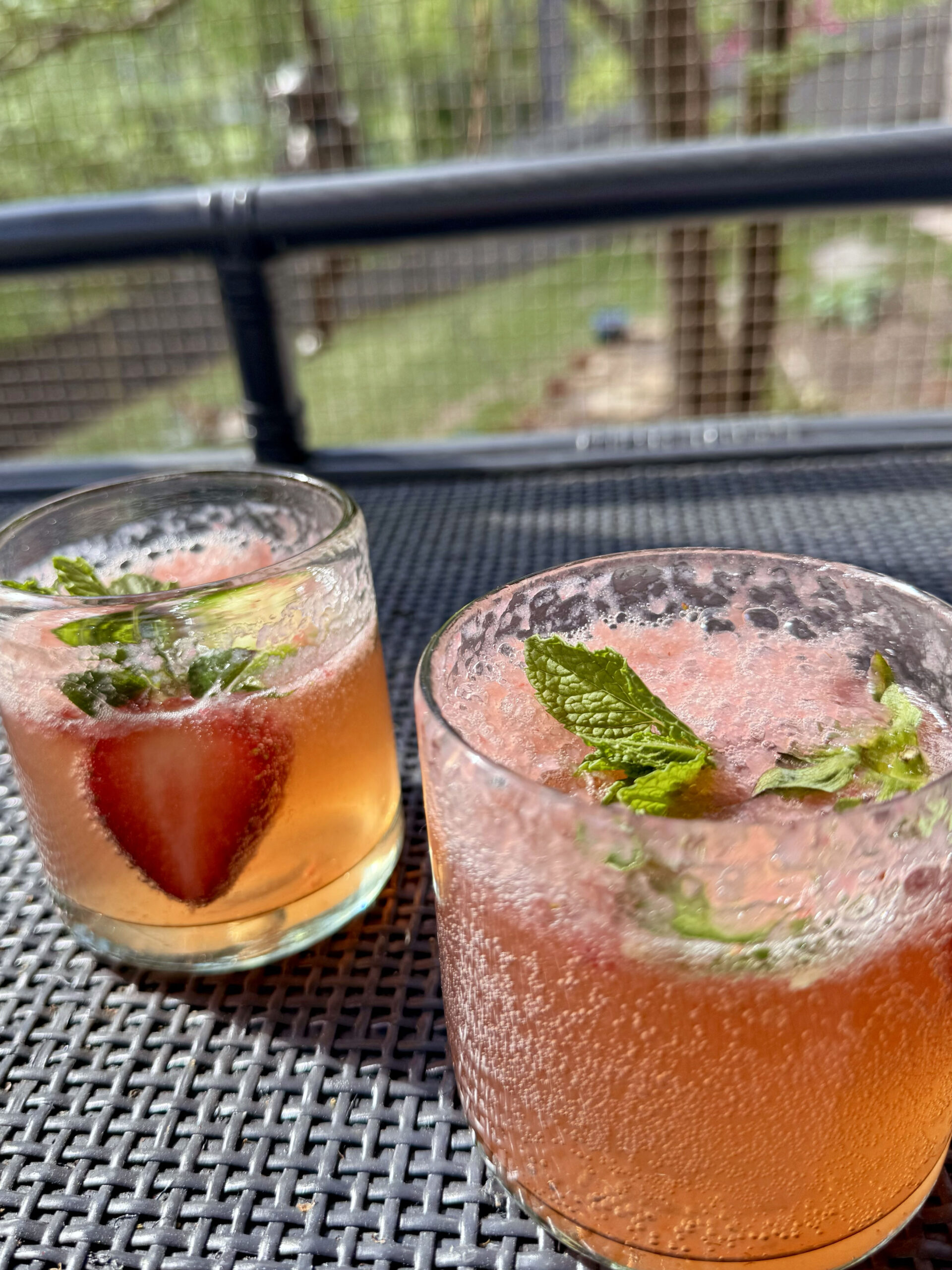 Strawberry Mint Julep drinks