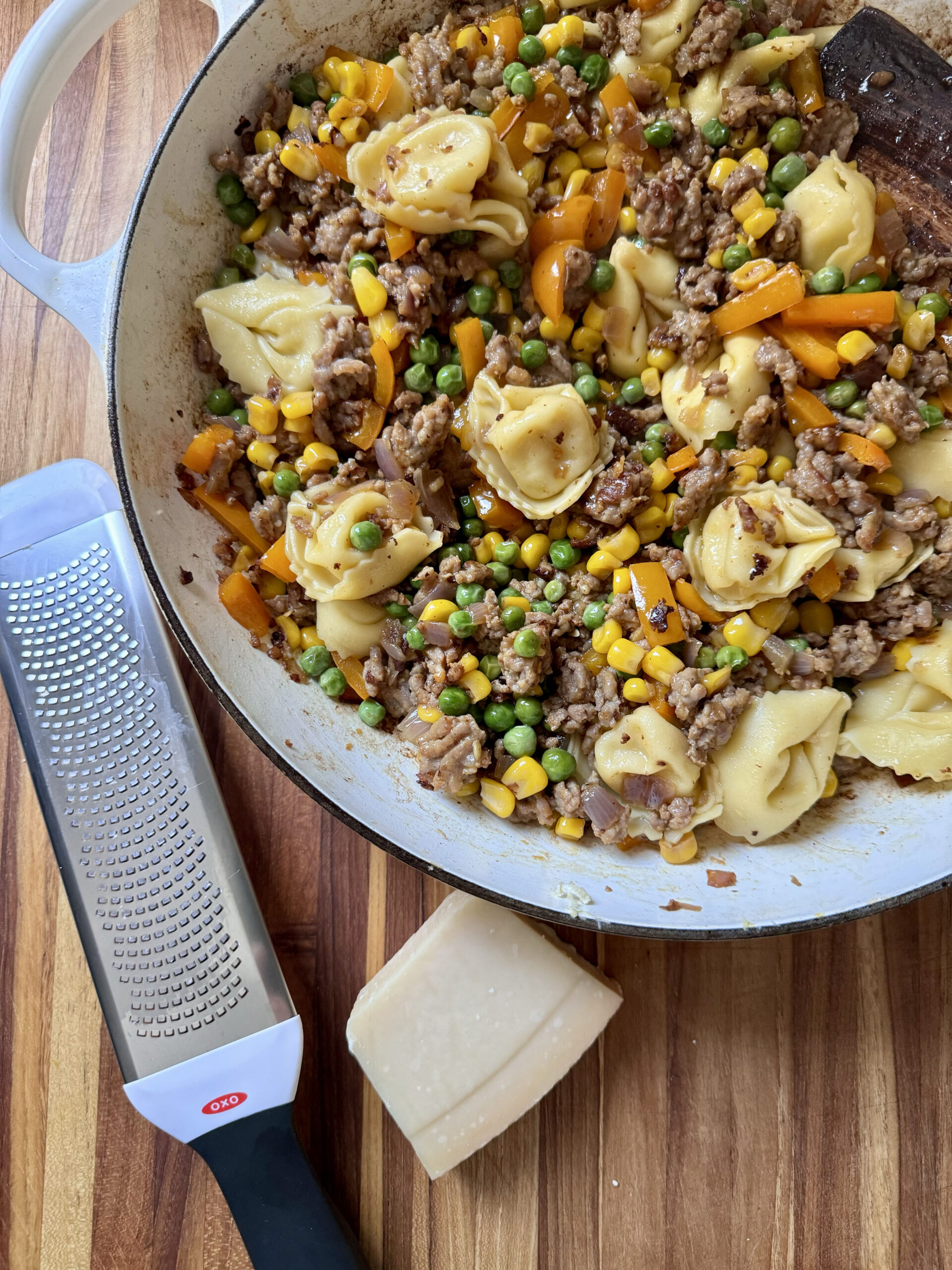 Tortellini with Sausage and Veggies