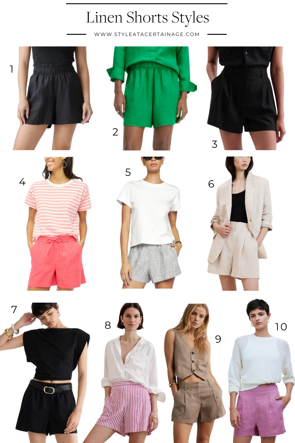 Linen Shorts Styles