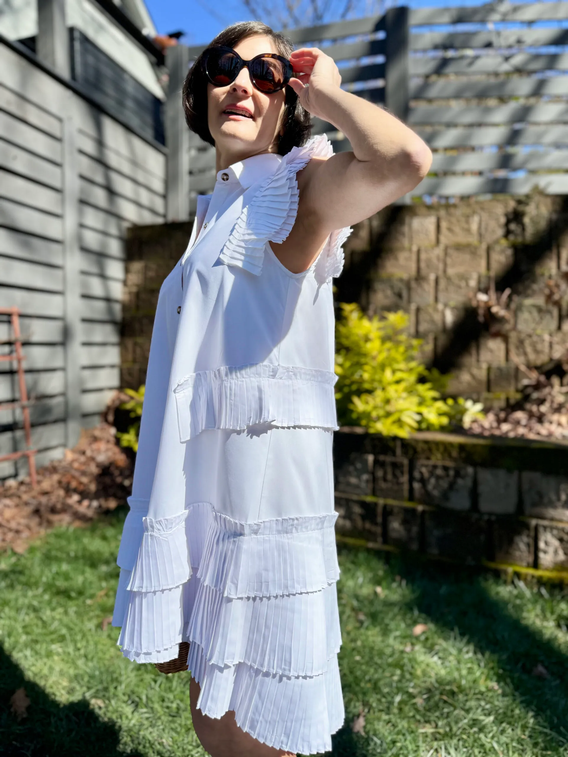 pleated shirtdress for Mexico