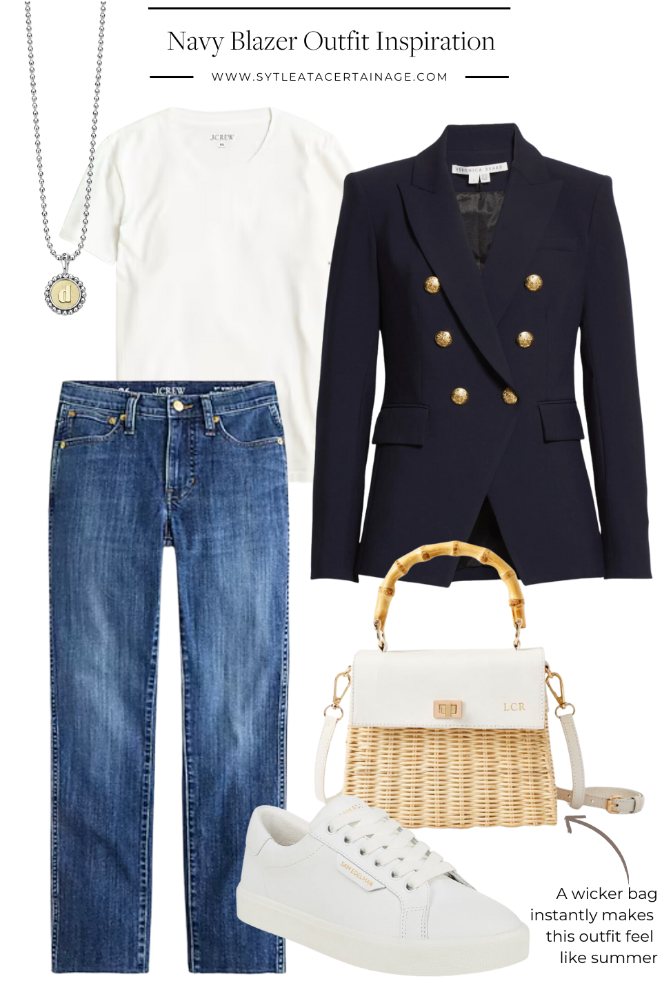 Navy Blazer Outfit Inspiration 1