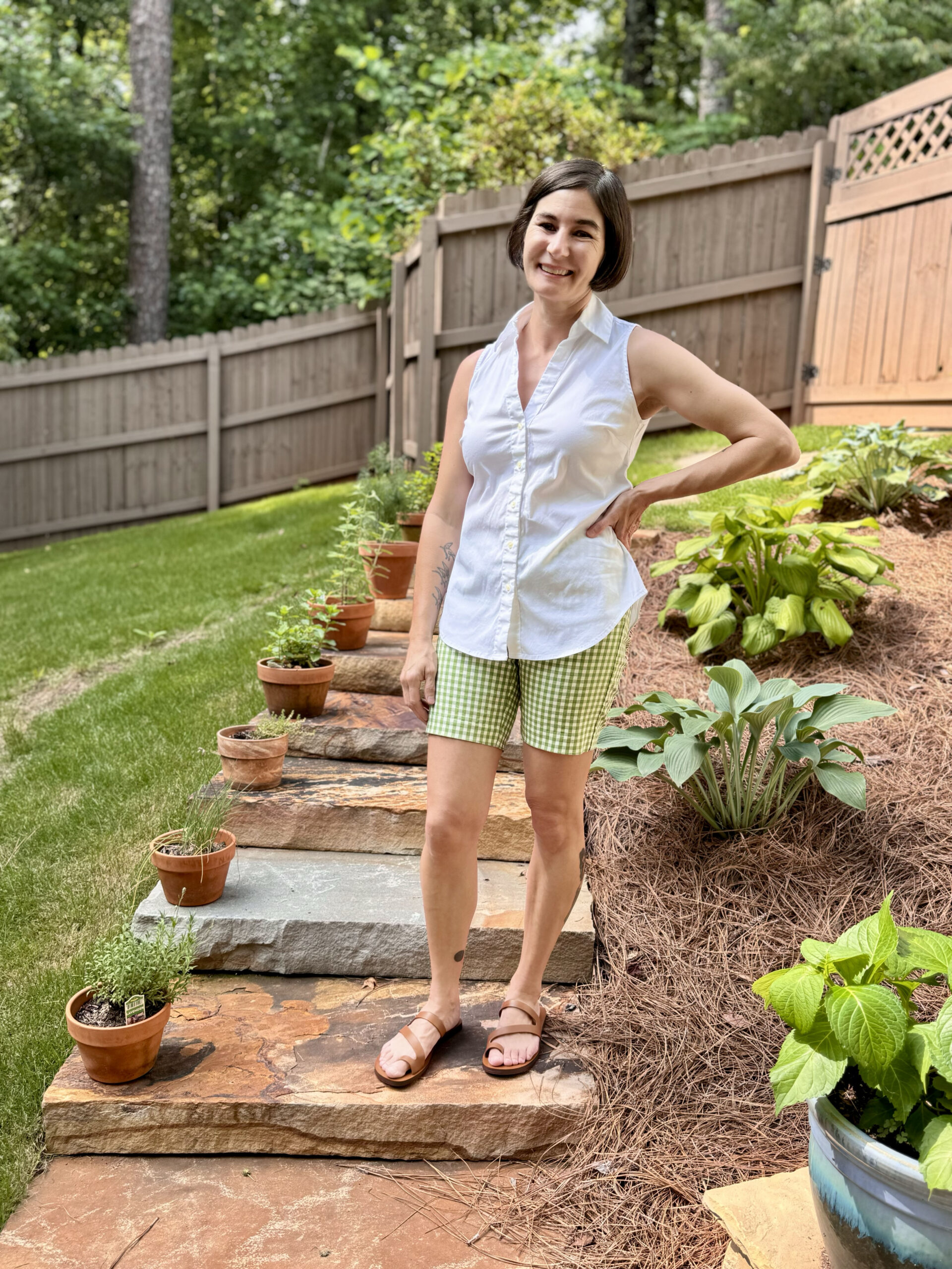 gingham shorts summer style