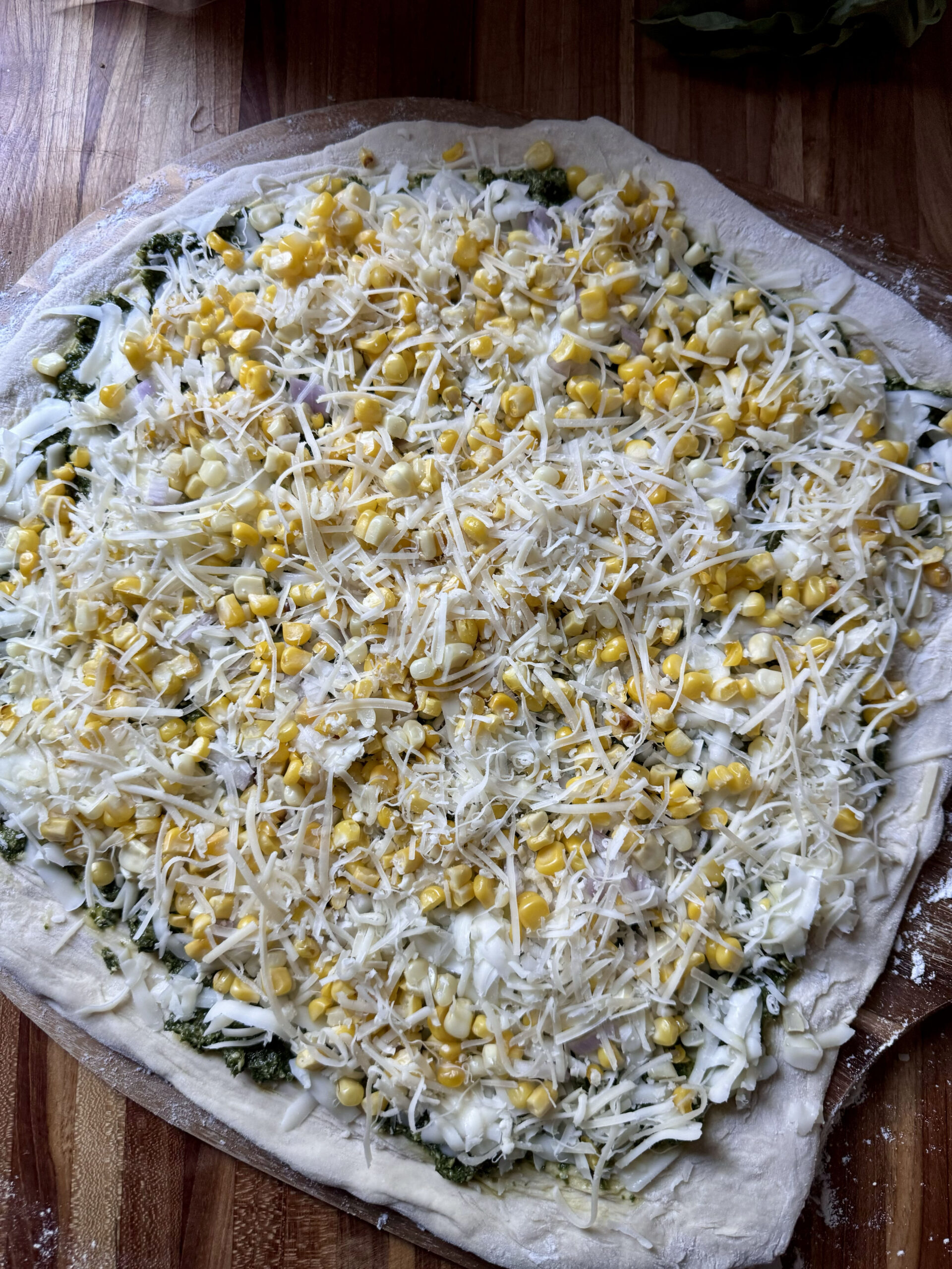 how to make summer corn pizza