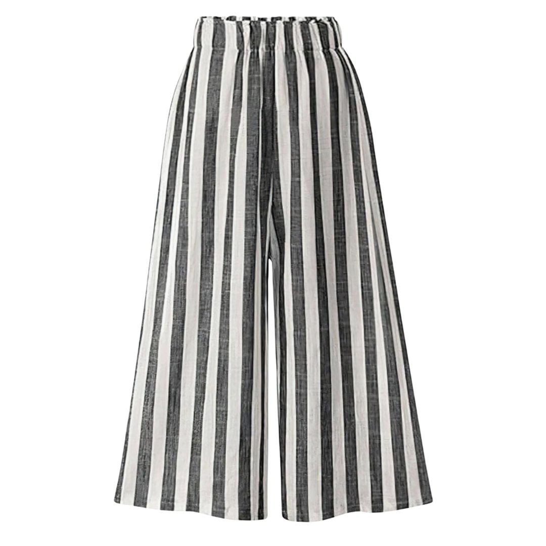 High-Waist Striped Cotton Pants | Amazon Prime Day 2024