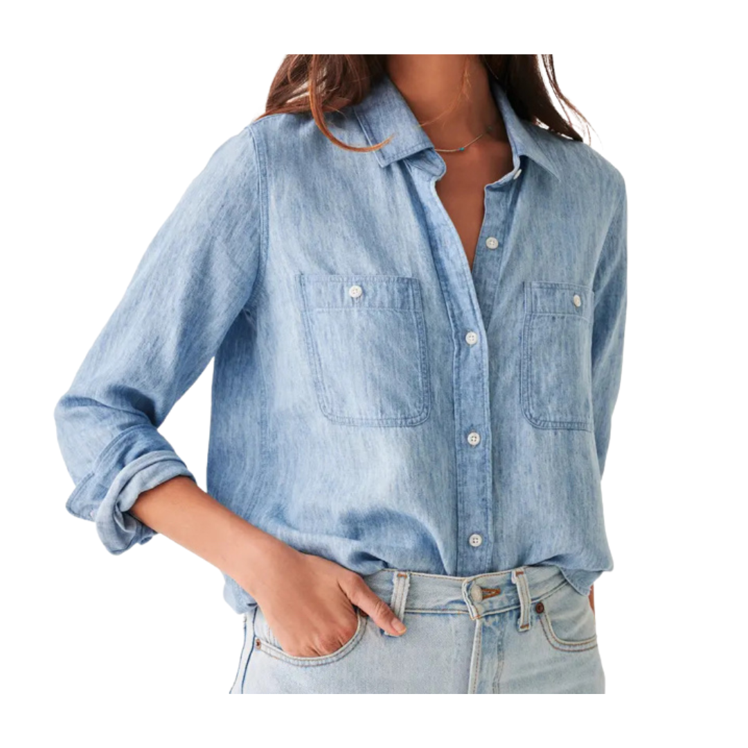 chambray button up shirt