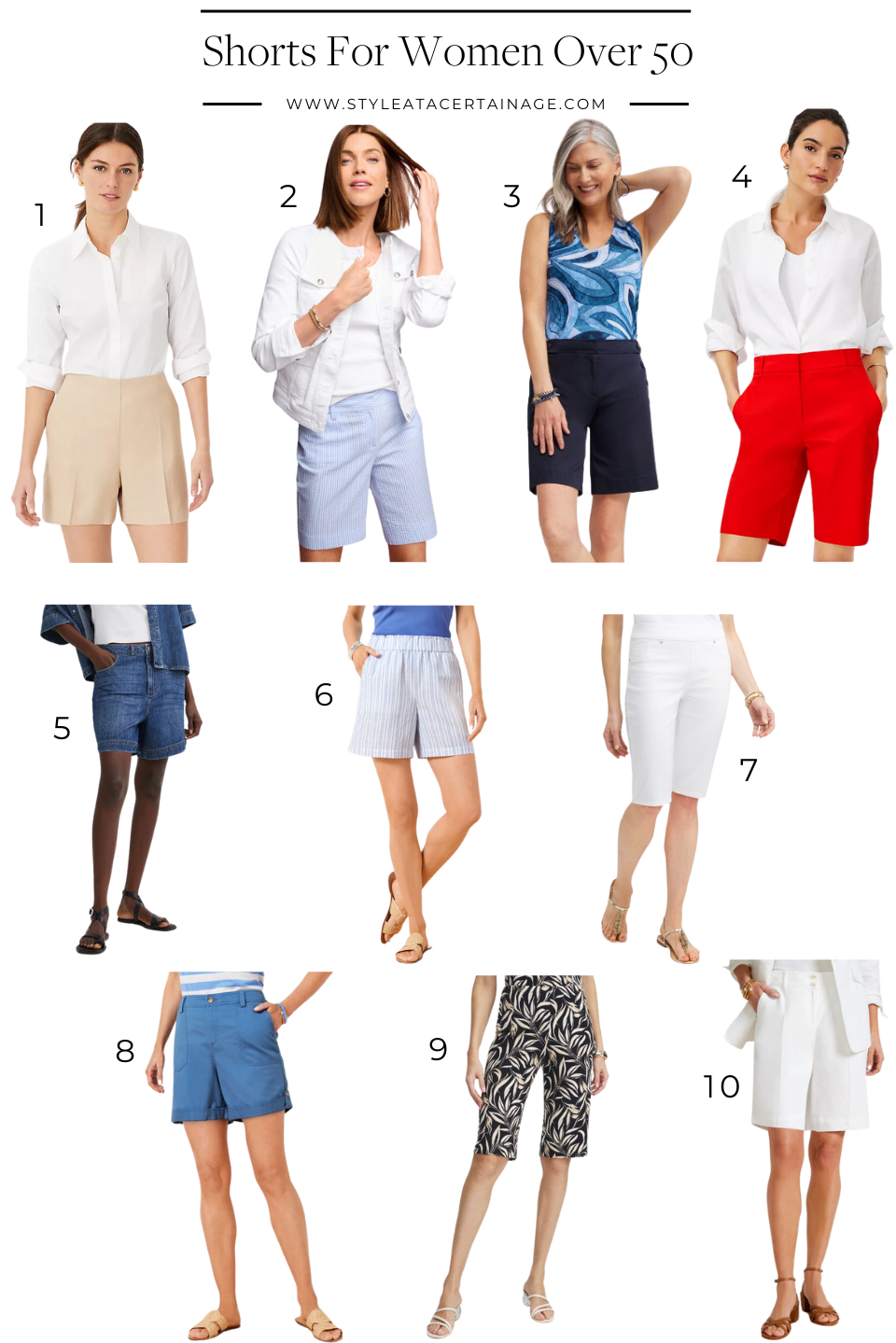 Shorts For Women Over 50