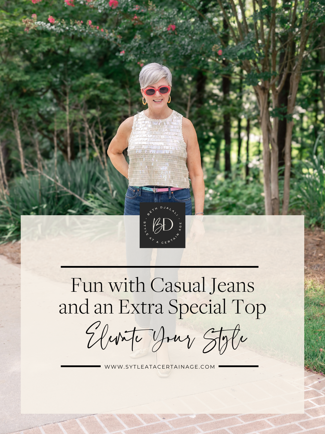 Elevate Your Style: Fun with Casual Jeans and an Extra Special Top