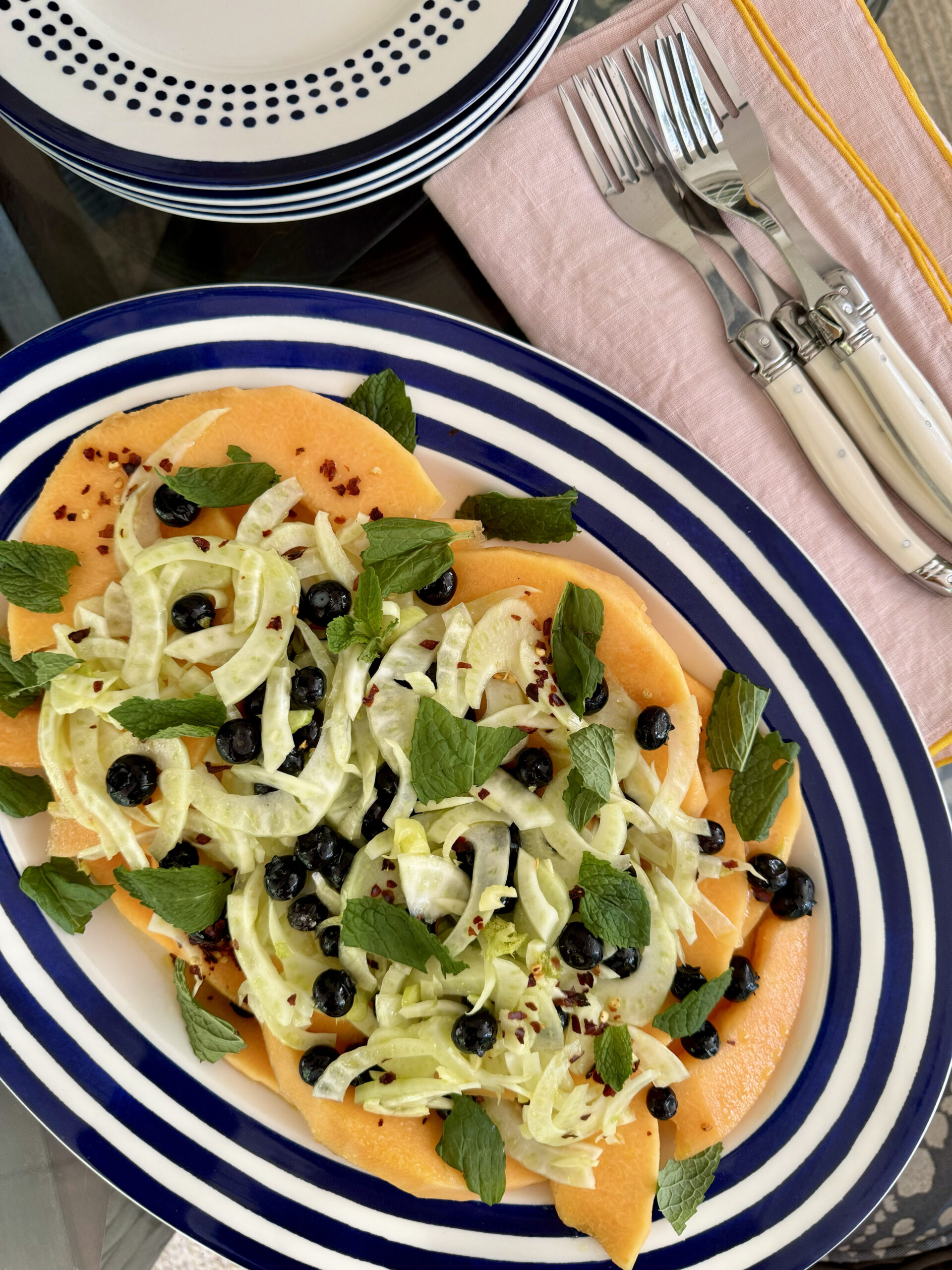 Fennel, Melon, and Blueberry Salad