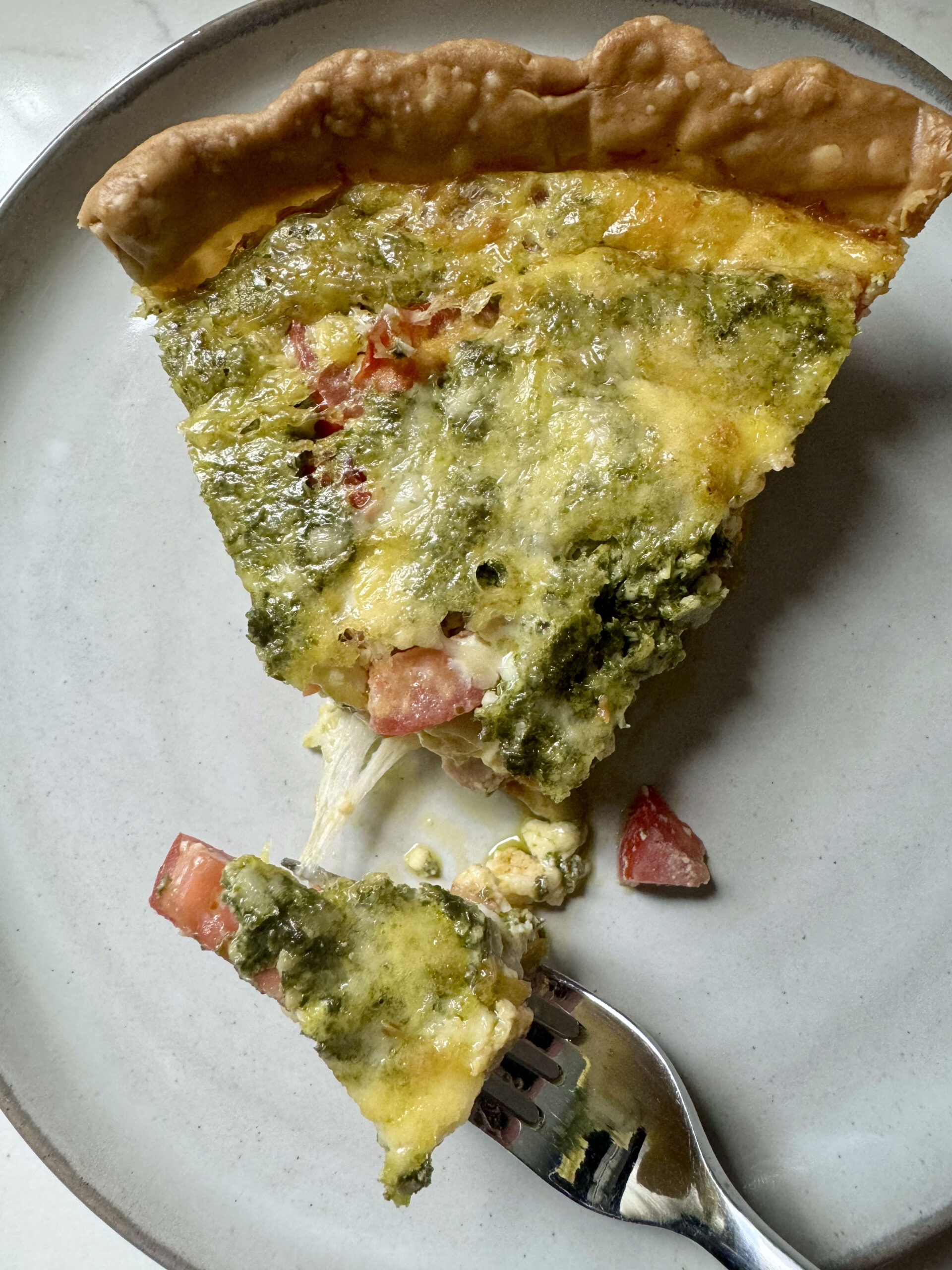 Summer Quiche sliced