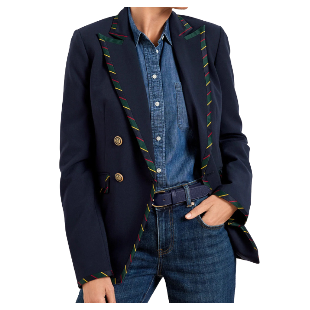 ribbon trim blazer