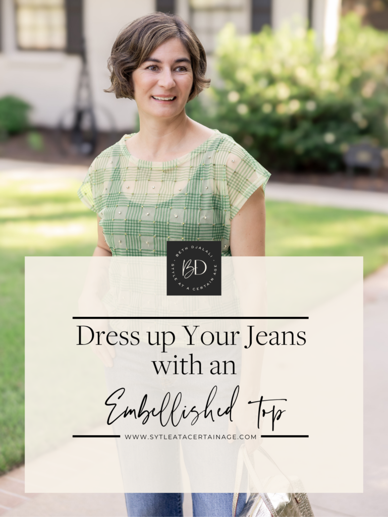 Dress Up Your Jeans With an Embellished Top