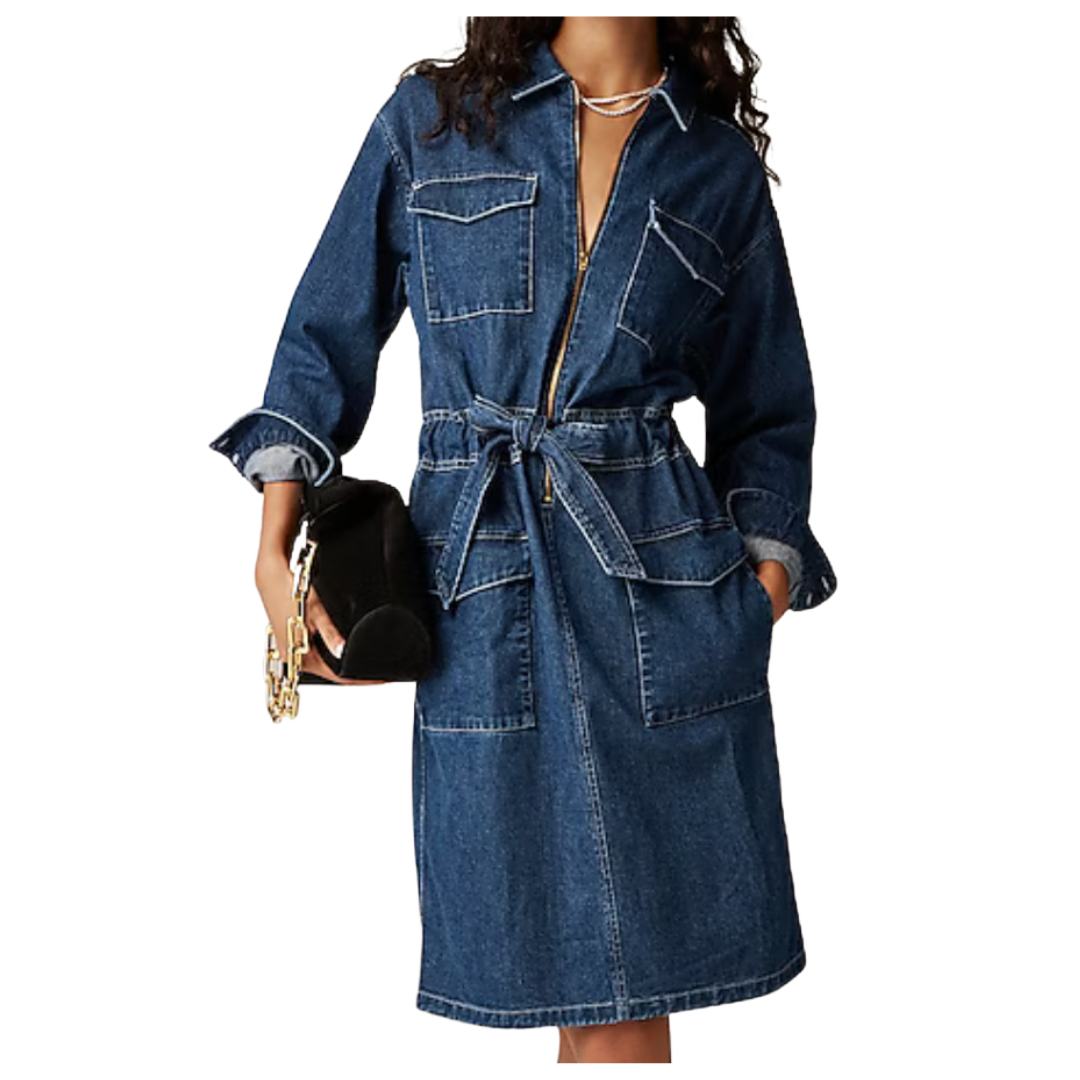 denim utility dress